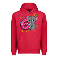 Cardinal kids 6th birthday shirt for girls koala bear 6 years old t shirt Premium Hoodie - linhVisuals