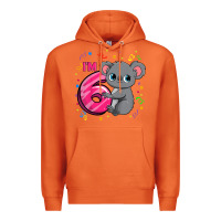 Carrot kids 6th birthday shirt for girls koala bear 6 years old t shirt Premium Hoodie - linhVisuals