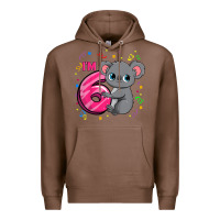 Chestnut kids 6th birthday shirt for girls koala bear 6 years old t shirt Premium Hoodie - linhVisuals