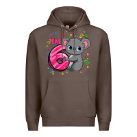Coffee kids 6th birthday shirt for girls koala bear 6 years old t shirt Premium Hoodie - linhVisuals