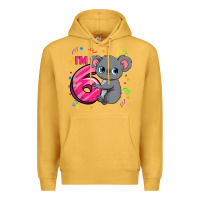 Mustard kids 6th birthday shirt for girls koala bear 6 years old t shirt Premium Hoodie - linhVisuals