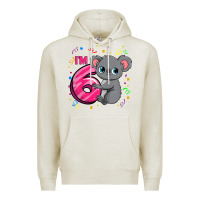 Oatmeal Heather kids 6th birthday shirt for girls koala bear 6 years old t shirt Premium Hoodie - linhVisuals
