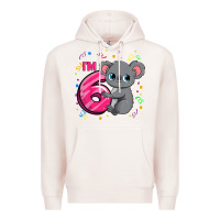 Pale Pink kids 6th birthday shirt for girls koala bear 6 years old t shirt Premium Hoodie - linhVisuals