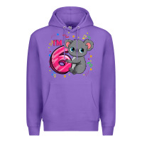 Purple kids 6th birthday shirt for girls koala bear 6 years old t shirt Premium Hoodie - linhVisuals