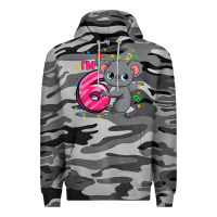 Slate Camo kids 6th birthday shirt for girls koala bear 6 years old t shirt Premium Hoodie - linhVisuals