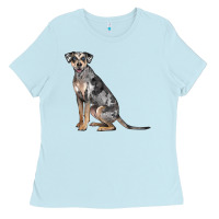 Baby Blue catahoula leopard dog Ladies Tee - LillyAllenDesigns