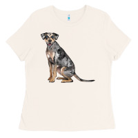 Bone catahoula leopard dog Ladies Tee - LillyAllenDesigns