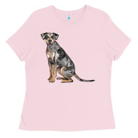 Bubblegum Pink catahoula leopard dog Ladies Tee - LillyAllenDesigns