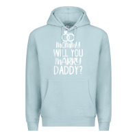 Blue Mist kids mommy will you marry my daddy funny marriage proposal t shirt Premium Hoodie - linhVisuals