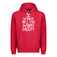 Cardinal kids mommy will you marry my daddy funny marriage proposal t shirt Premium Hoodie - linhVisuals