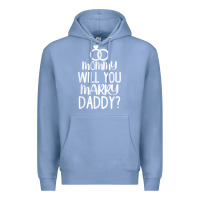 Colony Blue kids mommy will you marry my daddy funny marriage proposal t shirt Premium Hoodie - linhVisuals