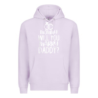 Lilac kids mommy will you marry my daddy funny marriage proposal t shirt Premium Hoodie - linhVisuals