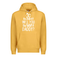Mustard kids mommy will you marry my daddy funny marriage proposal t shirt Premium Hoodie - linhVisuals
