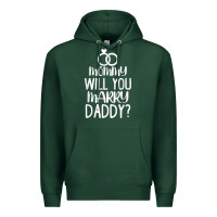 Sports Green kids mommy will you marry my daddy funny marriage proposal t shirt Premium Hoodie - linhVisuals