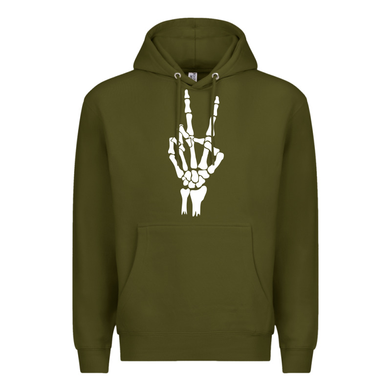 Skeleton Peace Premium Hoodie by linhVisuals | Teevron