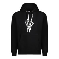 Black skeleton peace Premium Hoodie - linhVisuals
