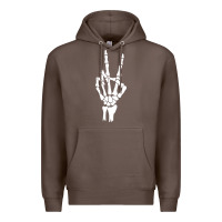 Coffee skeleton peace Premium Hoodie - linhVisuals