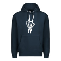 Navy skeleton peace Premium Hoodie - linhVisuals