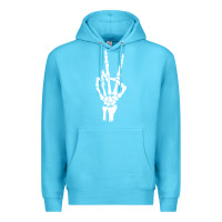Ocean Blue skeleton peace Premium Hoodie - linhVisuals