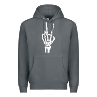 Rock skeleton peace Premium Hoodie - linhVisuals