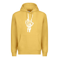 Antique Gold skeleton peace Premium Hoodie - linhVisuals