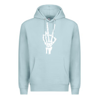 Blue Mist skeleton peace Premium Hoodie - linhVisuals