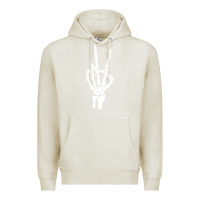 Oatmeal Heather skeleton peace Premium Hoodie - linhVisuals