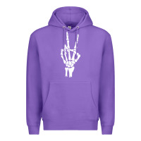 Purple skeleton peace Premium Hoodie - linhVisuals