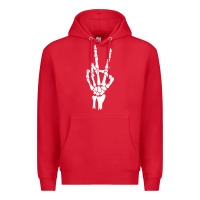 Red skeleton peace Premium Hoodie - linhVisuals