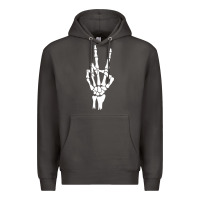 Smoke skeleton peace Premium Hoodie - linhVisuals