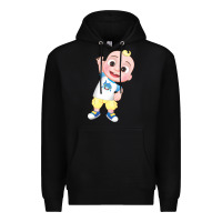 Black jj cocomelon babyshark Premium Hoodie - linhVisuals
