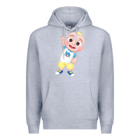 Heather Grey jj cocomelon babyshark Premium Hoodie - linhVisuals