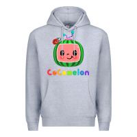 Heather Grey cocomelon Premium Hoodie - linhVisuals