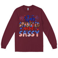 Burgundy star spangled and sassy Long Sleeve Tee - Artiststas