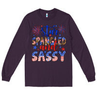 Plum star spangled and sassy Long Sleeve Tee - Artiststas
