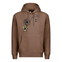 Chestnut bird hummingbird dandelion flowers shirt for women men t shirt Premium Hoodie - linhVisuals