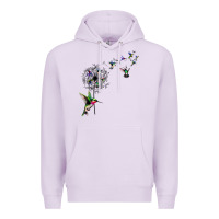 Lilac bird hummingbird dandelion flowers shirt for women men t shirt Premium Hoodie - linhVisuals