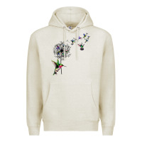 Oatmeal Heather bird hummingbird dandelion flowers shirt for women men t shirt Premium Hoodie - linhVisuals