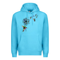 Ocean Blue bird hummingbird dandelion flowers shirt for women men t shirt Premium Hoodie - linhVisuals