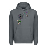 Rock bird hummingbird dandelion flowers shirt for women men t shirt Premium Hoodie - linhVisuals
