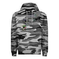 Slate Camo bird hummingbird dandelion flowers shirt for women men t shirt Premium Hoodie - linhVisuals