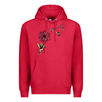 Cardinal bird hummingbird dandelion flowers shirt for women men t shirt Premium Hoodie - linhVisuals