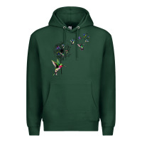 Sports Green bird hummingbird dandelion flowers shirt for women men t shirt Premium Hoodie - linhVisuals