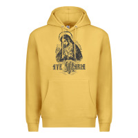 Antique Gold ave maria schubert latin mass blessed mother hail mary lady t shirt Premium Hoodie - linhVisuals