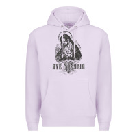 Lilac ave maria schubert latin mass blessed mother hail mary lady t shirt Premium Hoodie - linhVisuals