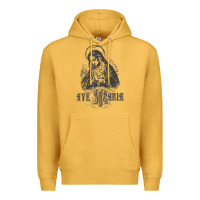 Mustard ave maria schubert latin mass blessed mother hail mary lady t shirt Premium Hoodie - linhVisuals