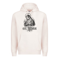 Pale Pink ave maria schubert latin mass blessed mother hail mary lady t shirt Premium Hoodie - linhVisuals