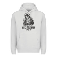 Dove Grey ave maria schubert latin mass blessed mother hail mary lady t shirt Premium Hoodie - linhVisuals