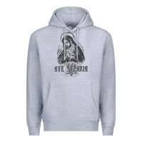 Heather Grey ave maria schubert latin mass blessed mother hail mary lady t shirt Premium Hoodie - linhVisuals