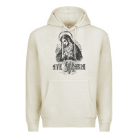 Oatmeal Heather ave maria schubert latin mass blessed mother hail mary lady t shirt Premium Hoodie - linhVisuals